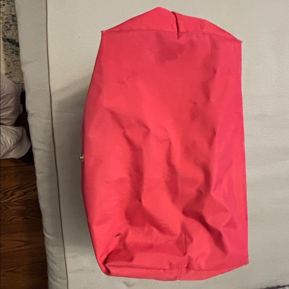 Longchamp Vibrant Pink Tote with Brown Accents - Picture 4 of 5